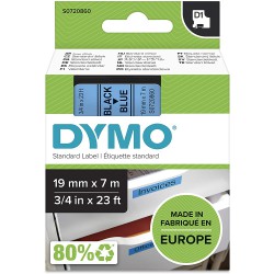 DYMO polyester páska D1 19mm x 7m, černá na modré, S0720860
