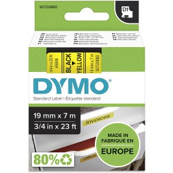 DYMO 45808 polyester páska 19mm x 7m typ D1, černá na žluté, S0720880