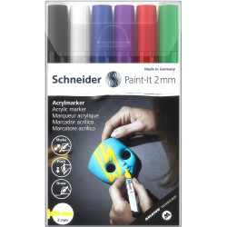 Schneider Paint-It 310 Akrylový popisovač, sada 6 barev, stopa 2 mm