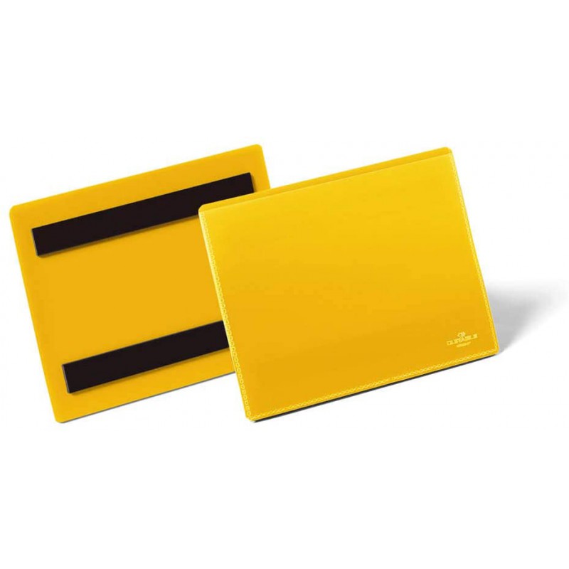 Durable 1756, magnetická kapsa na dokumenty A6 na šířku, žlutá