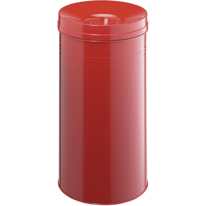 Durable 3327, kulatý odpadkový samozhášecí koš Safe +, objem 60l, červená