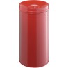 Durable 3327, kulatý odpadkový samozhášecí koš Safe +, objem 60l, červená