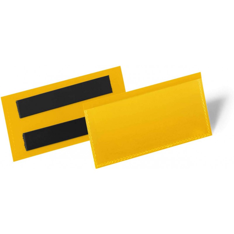 Durable 1741, žlutá magnetická kapsa na dokumenty, formát 100x38 mm