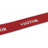 DURABLE 8238, Textilní šnůrka s karabinou a bezpečnostním uzávěrem, s potiskem návštěvníci