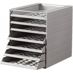 DURABLE IDEALBOX BASIC 7, šedý úložný box se 7 přihrádkami