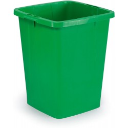 Durable DURABIN 90, zelený odpadkový koš čtvercového tvaru, kapacita 90 litrů