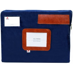 Poštovní taška na dokumenty modrá, 42x32 cm, nepromokavý nylon