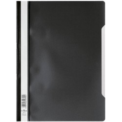 Durable 2573, rychlovazač PP, průhledná přední strana A4, černá, balení 50 ks