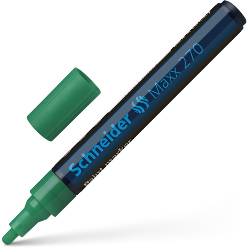 Schneider Maxx 270, permanentní lakový popisovač , zelená, stopa 1-3 mm