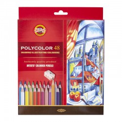 Kohinoor Polycolor 3836, souprava uměleckých pastelek Polycolor 48 barev