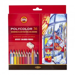 Kohinoor Polycolor 3835, souprava uměleckých pastelek Polycolor 36 barev