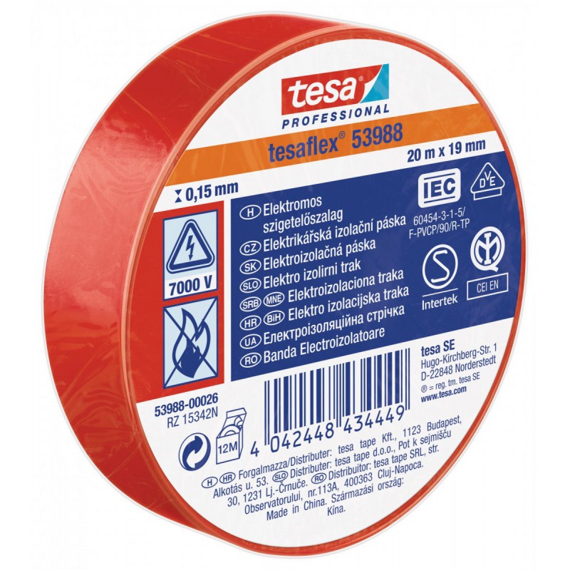 tesaflex professional 53988, PVC elektroizolační páska 19 mm x 20 m