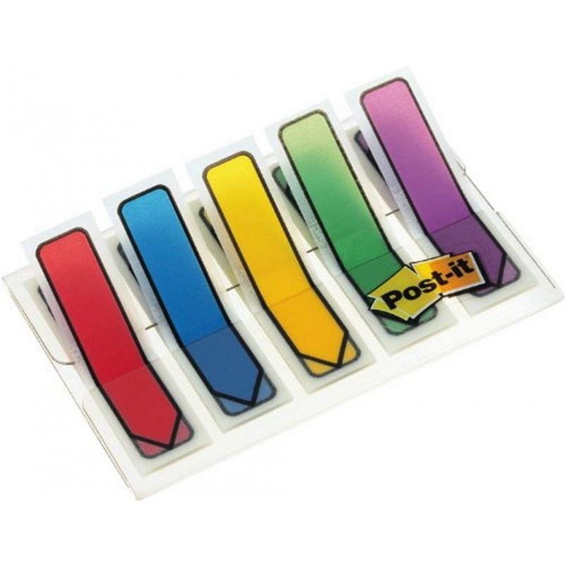 3M Post-it 684 plastové záložky tvar šipka, 5x20 záložek, mix 5 barev