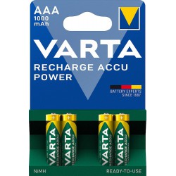Varta Accu-Tech Ready2Use baterie nabíjecí AAA, NiMH 4x1000 mAh, přednabité