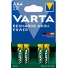 Varta Accu-Tech Ready2Use baterie nabíjecí AAA, NiMH 4x1000 mAh, přednabité