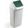 FLIP LID SQUARE 40, zelený výklopný poklop k odpadkovému koši Durabin 40