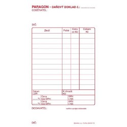 Baloušek PT012, paragon daňový doklad 1+1 číslovaný samopropis
