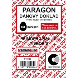Baloušek PT009, Paragon daňový doklad A7 samopropis