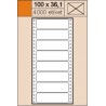 Samolepící tabelační etikety 100x36,1 mm jednořadé, 4000 etiket