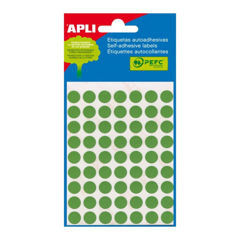 Etikety APLI kulaté, průměr 8 mm, 288 etiket
