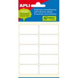 Etikety APLI obdelníkové bílé, 19x40 mm, 60 etiket