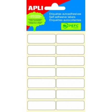 Etikety APLI obdelníkové bílé, 13x40 mm, 84 etiket