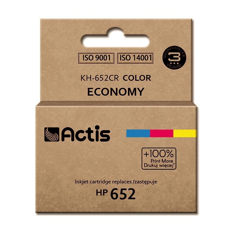 KH-652CR, Inkoustová cartridge ACTIS HP F6V24AE barevná č.652XL (18ml, 350 str.)