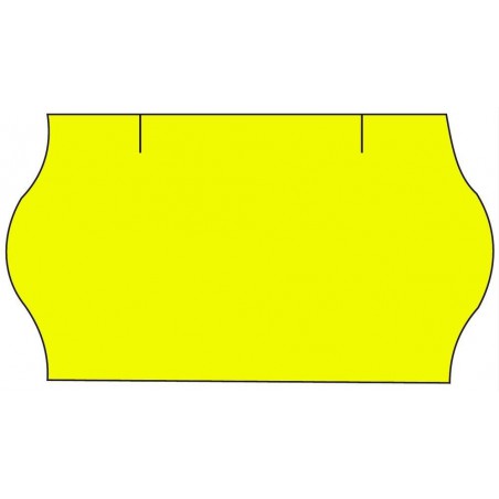 Etikety cenové S&K 22x12 Contact žluté, oblé okraje, 1500 ks