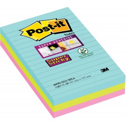 3M Post-it Super Sticky Miami, samolepící bločky silně lepící, 101x152 mm, 270 lístků