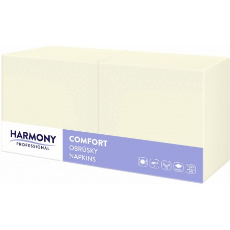 Harmony ubrousky Professional Gastro krémové 33x33 cm, 2-vrstvé / 250 ks