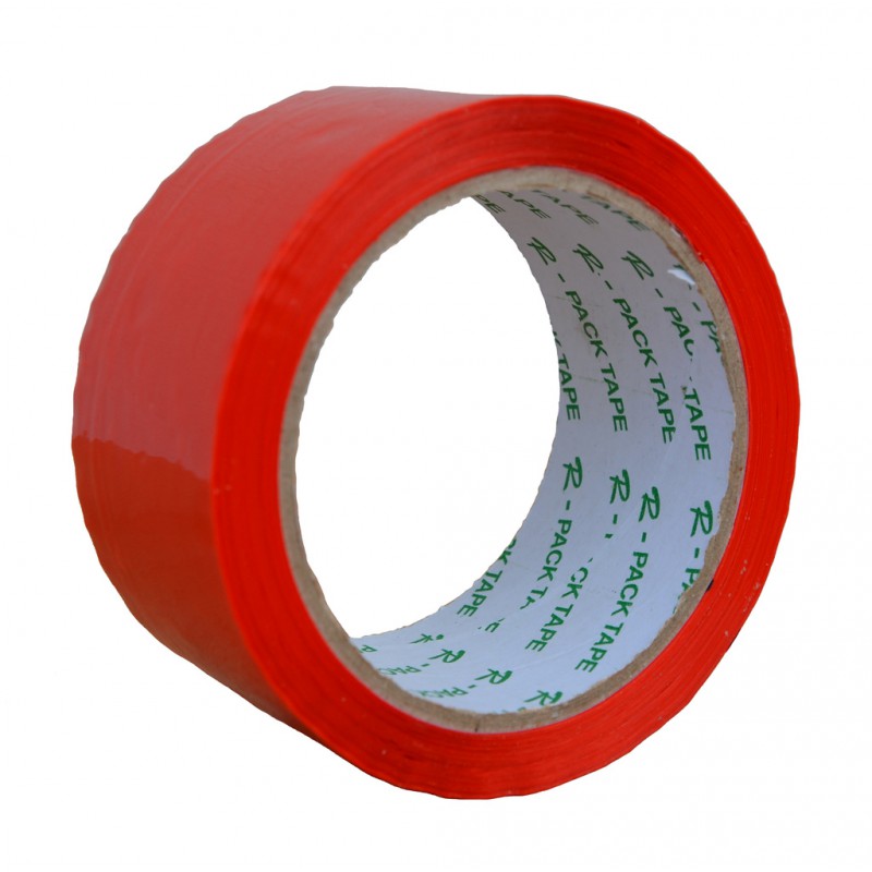Balící páska lepící barevná, 50x66 m, červená
