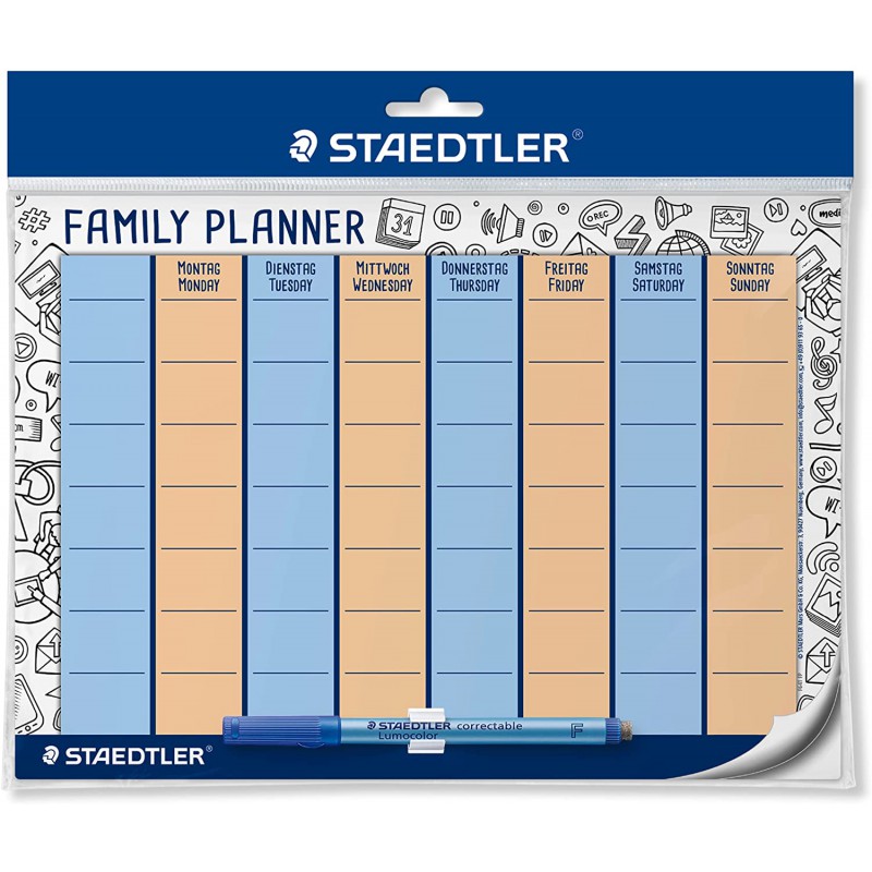 Lumocolor 641 FP, stíratelná tabulka A4 plánovací rodinný kalendář - mazací rozvrh