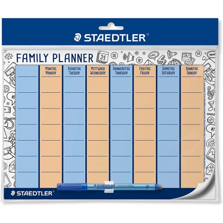 Lumocolor 641 FP, stíratelná tabulka A4 plánovací rodinný kalendář - mazací rozvrh