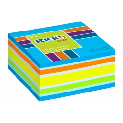 Hopax 21538, samolepící kostka, 76x76 mm, neon mix modrý 400 lístků