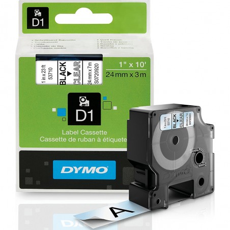 DYMO 53710 polyester páska 24mm x 7m typ D1, černá na čiré, S0720920