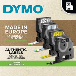 DYMO 53718 polyester páska 24mm x 7m typ D1, černá na žluté, S0720980
