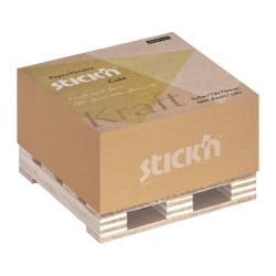 Samolepicí bloček Stick'n Kraft z přírodního papíru, 76x76 mm, obsah 400 lístků