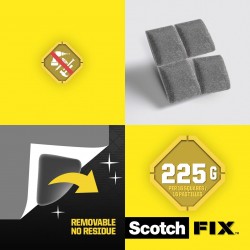 Scotch-Fix Removable Squares, snímatelné lepící čtverečky, 64 ks