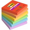 3M Post-it samolepící bločky super silné Playful Colour Collection, rozměr 76x76 mm, 6x90 lístků