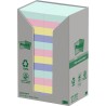 3M Post-it 653-1RPT, samolepící recyklovaný bloček pastelový, 38x51 mm, 24x100 lístků