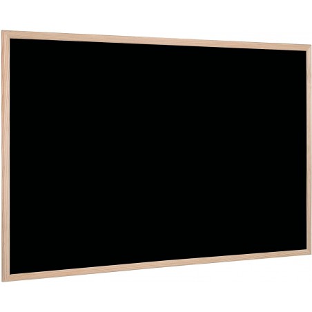 Nástěnná tabule s černým povrchem, pro psaní křídou, dřevěný rám 60x90 cm