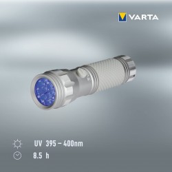 UV LED svítilna Varta, UV Light, hliníková