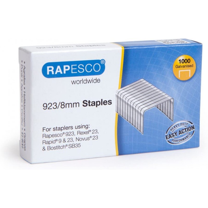 Rapesco 923/8, spony do sešívačky 1000 ks