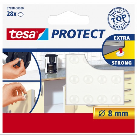 tesa Protect 57898, Protiskluzové ochranné podložky transparentní, 8 mm