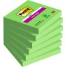 3M Post-it Super Sticky Green, samolepící bločky super silné zelené, rozměr 76x76 mm, 6x90 lístků