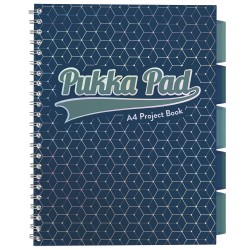 Pukka Pads Glee Project Book A4, kroužkový sešit linkovaný 100 listů - tmavě modrá