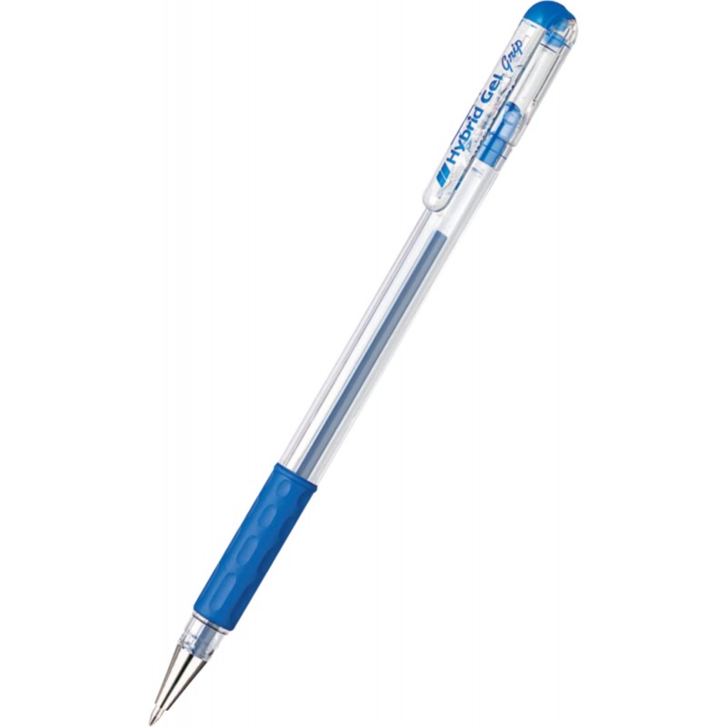 Pentel Hybrid Gel Grip K116, gelové pero modré , tenký hrot 0,6 mm