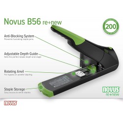 Bloková sešívačka NOVUS B 56 Re+new, výkon 200 listů, zeleno černá
