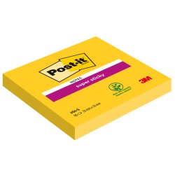 3M Post-it 654 samolepící bloček, 76x76 mm, silně lepící kanárkově žlutý, 12x90 lístků
