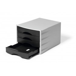 DURABLE Drawer Box ECO 4 , zásuvkový box se 4 uzavřenými zásuvkami, černý